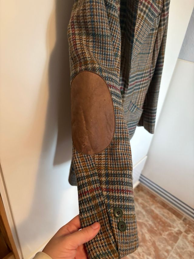 Chaqueta Mujer Burberrys cuadros y coderas.