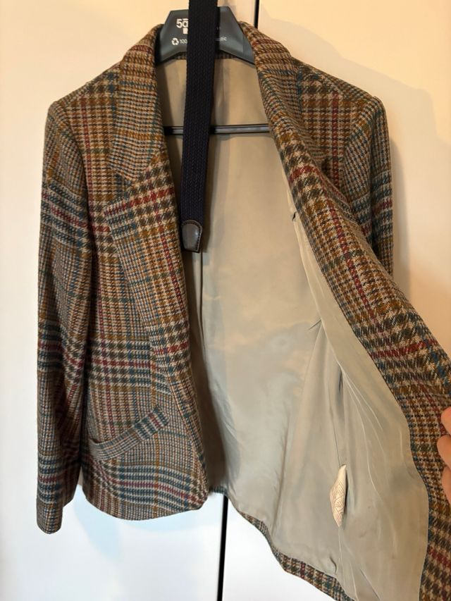 Chaqueta Mujer Burberrys cuadros y coderas.