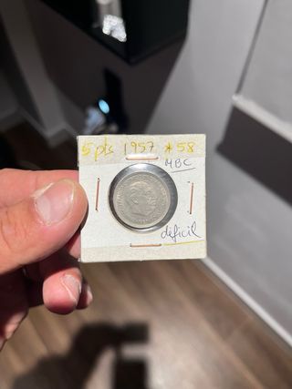 5 PESETAS FRANCO 1957 *58 MBC