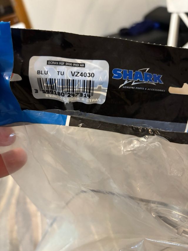 Visera Casco Shark Transparente Semi-Nueva