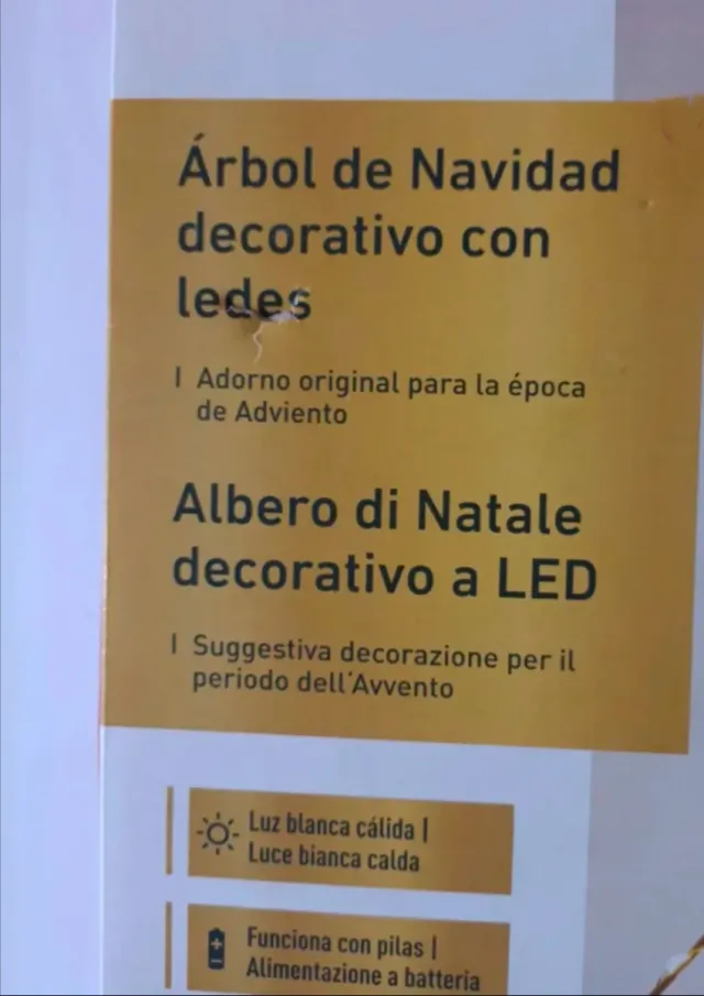 Árbol Navidad Decorativo LED Livarno Dorado