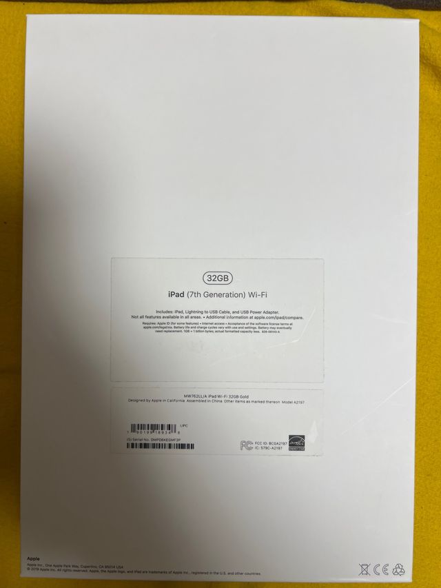 iPad 7ª Gen Wi-Fi 32GB Oro