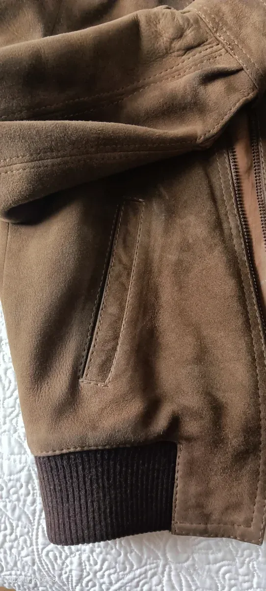 Cazadora Ante Vintage Mujer Marrón