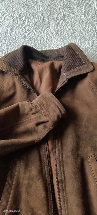 Cazadora Ante Vintage Mujer Marrón