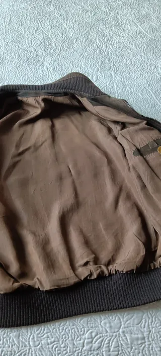 Cazadora Ante Vintage Mujer Marrón