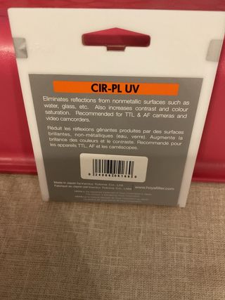 Filtro Hoya HRT CIR-PL UV 62mm