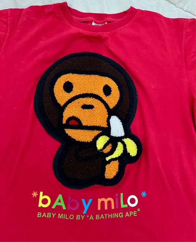 Camiseta Baby Milo by A Bathing Ape Roja Talla L