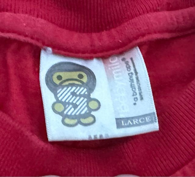 Camiseta Baby Milo by A Bathing Ape Roja Talla L