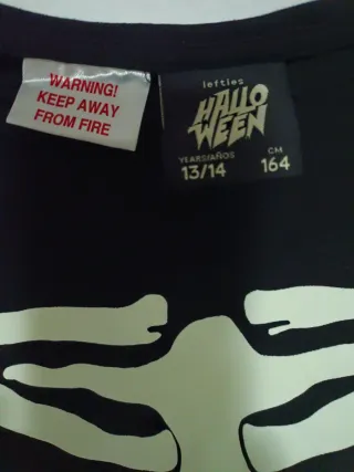 Pijama esqueleto negro y blanco