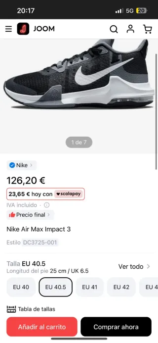 Zapatillas Nike Air Max Impact 3 Talla 40.5