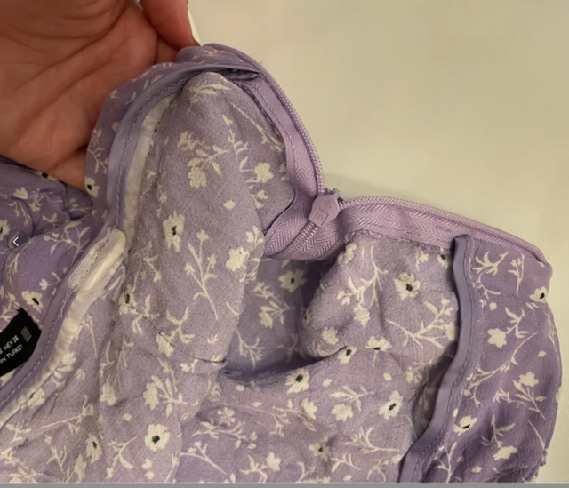 Falda pantalón Zara floral morada