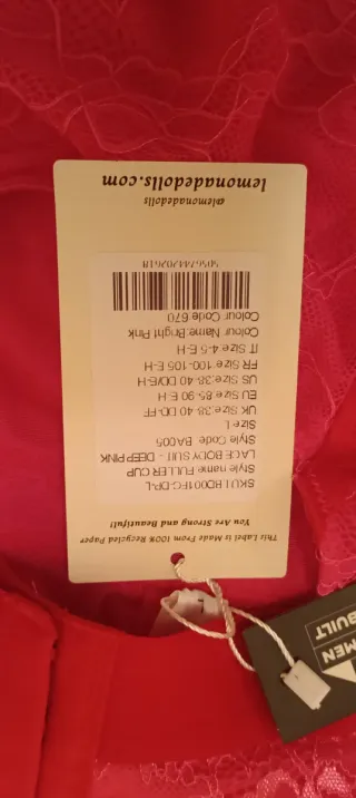 Body encaje rosa rojo Lemonade Dolls nuevo etiquet