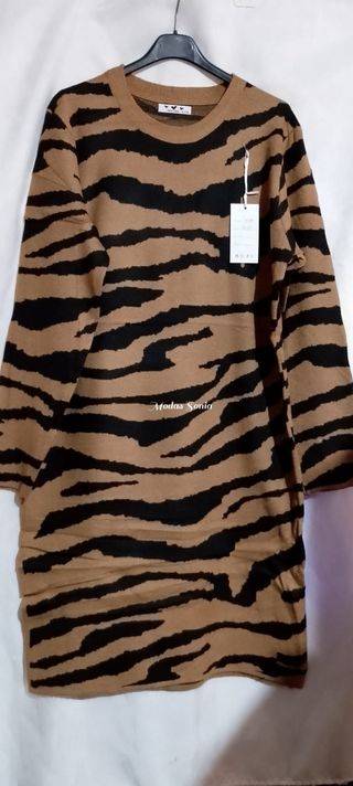 Vestido estampado cebra
