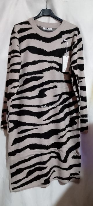 Vestido estampado cebra