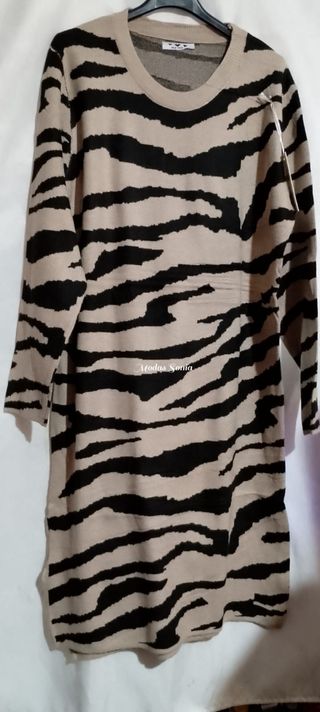 Vestido estampado cebra