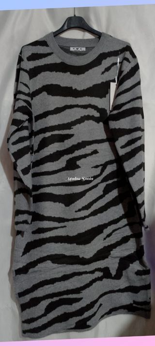 Vestido estampado cebra