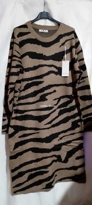 Vestido estampado cebra