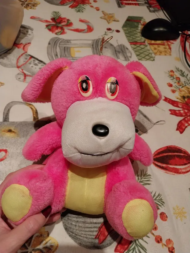 Peluche cagnolino rosa