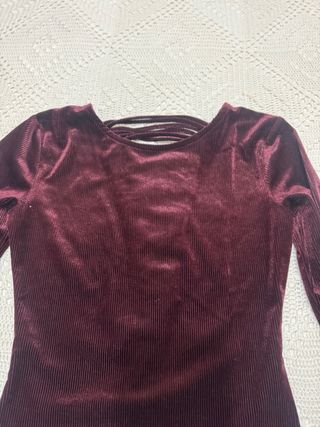 Top terciopelo con tiras espalda