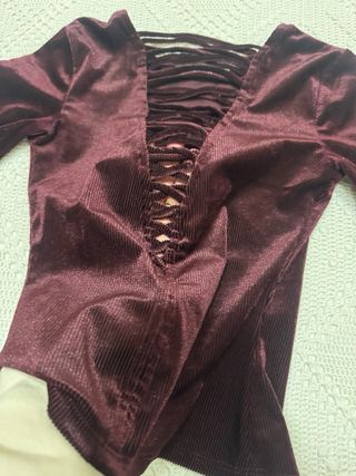 Top terciopelo con tiras espalda