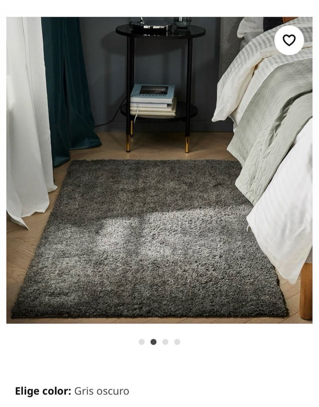 Alfombra pelo largo gris oscuro