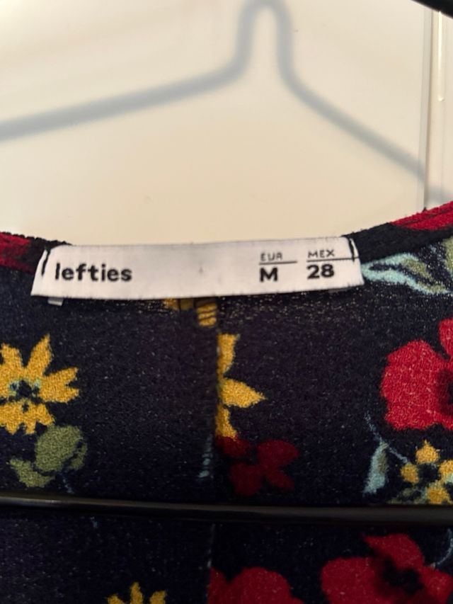 Vestido estampado floral manga larga