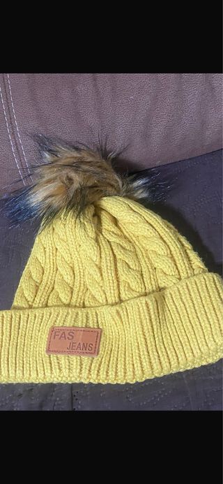 Gorro de lana FAS JEANS amarillo niño más d 1 año