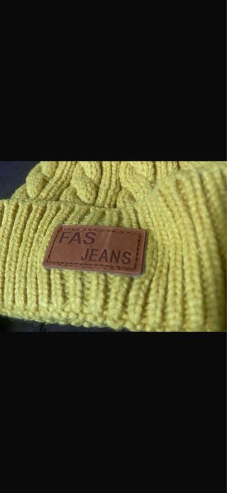 Gorro de lana FAS JEANS amarillo niño más d 1 año