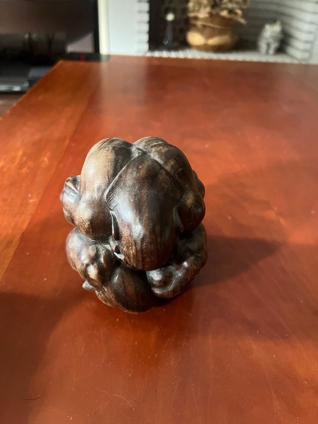 Figura Tailandesa Hombre Encorvado Madera