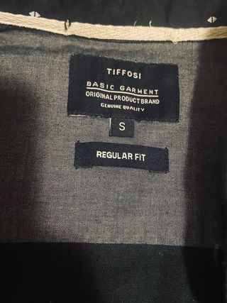 Camisa Tiffosi Negra Lunares Blancos Talla S