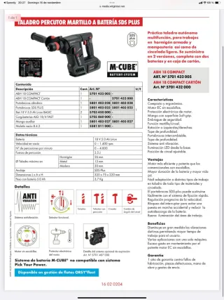 Portabrocas Wurth ABH 18 Compact