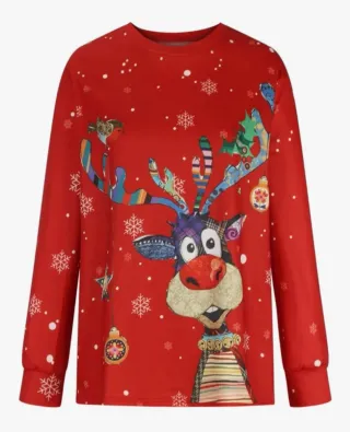 Jersey Navidad Reno Multicolor Nuevo