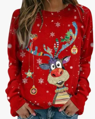 Jersey Navidad Reno Multicolor Nuevo