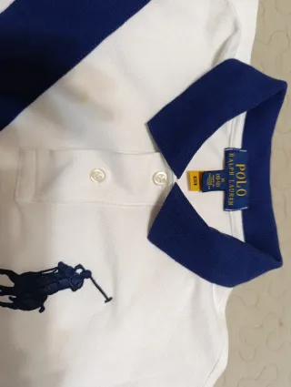 Polo Ralph Lauren Blanco y Azul Talla M