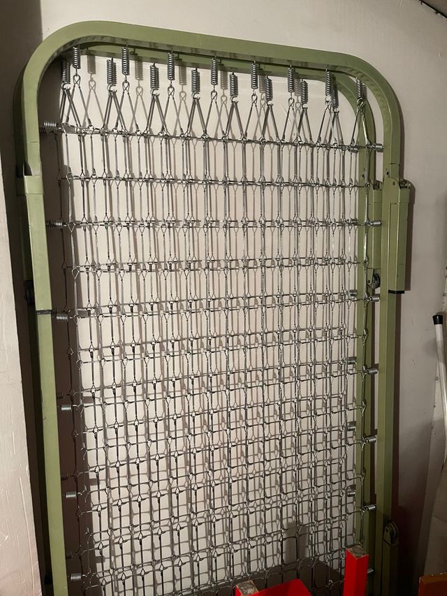 Somier metálico verde y plateado  x2