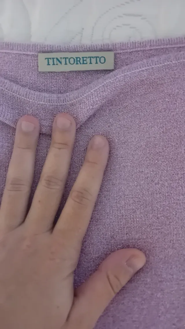 Blusa Tintoreto Rosa y Plateada Talla XS