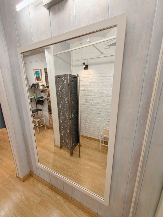 Espejo Cuadrado Madera y Cristal