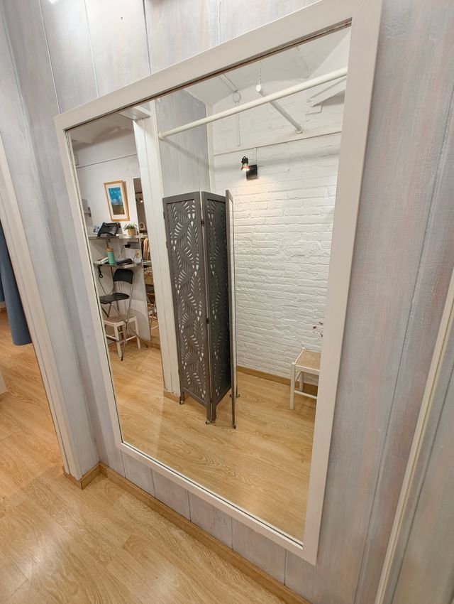 Espejo Cuadrado Madera y Cristal