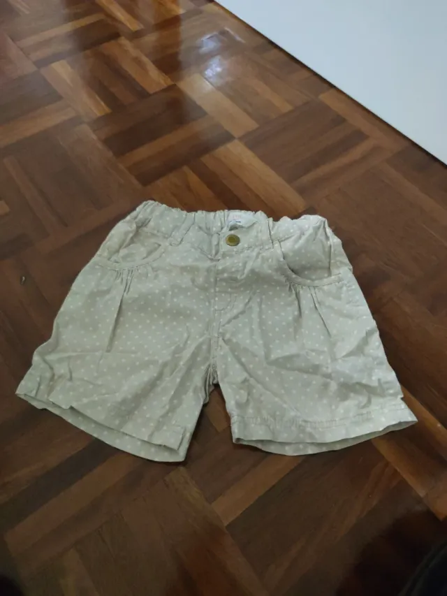 Pantalones cortos niña beige 5-6 años