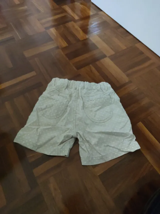 Pantalones cortos niña beige 5-6 años