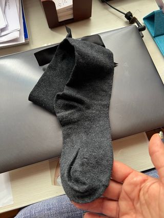 Parigine grigio antracite con fiocco