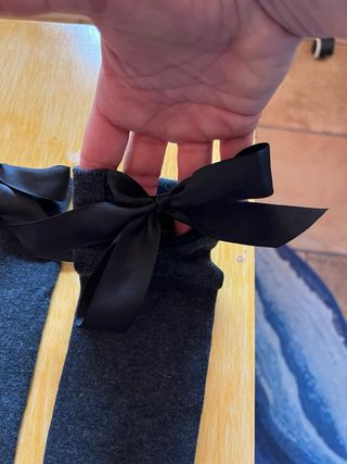 Parigine grigio antracite con fiocco