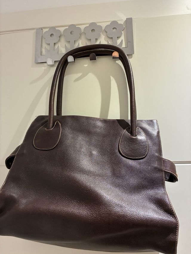 Bolso de piel Farrutx marrón Sin estrenar.