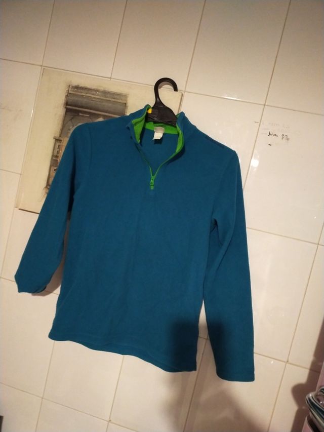 Forro polar azul 12 años