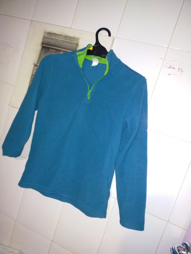 Forro polar azul 12 años