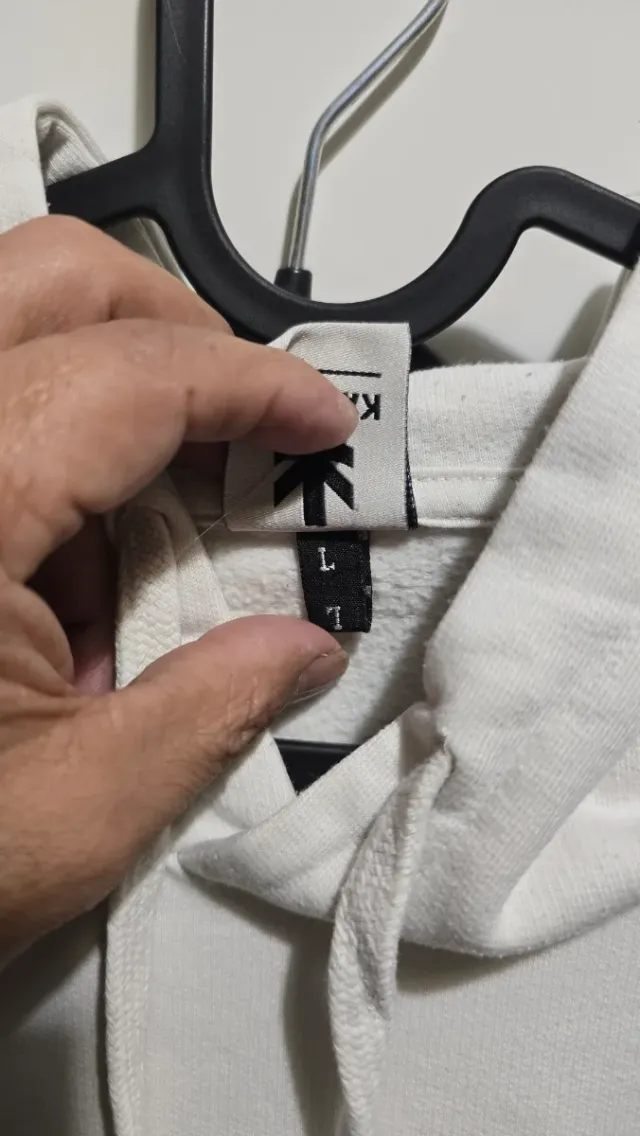 Sudadera con capucha Kaotiko Blanca Talla L Unisex