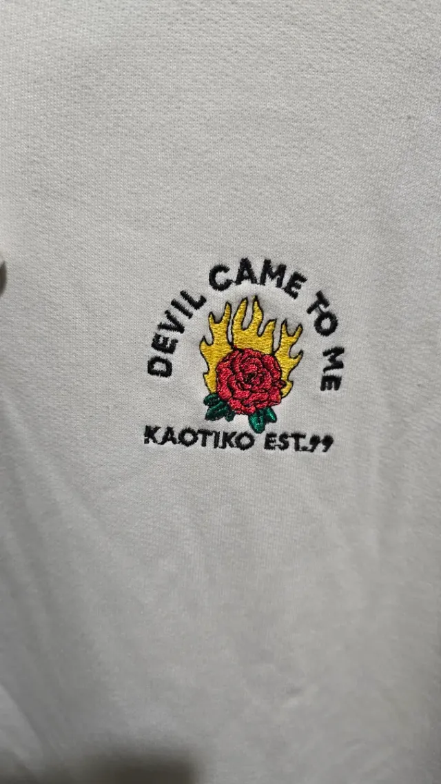 Sudadera con capucha Kaotiko Blanca Talla L Unisex