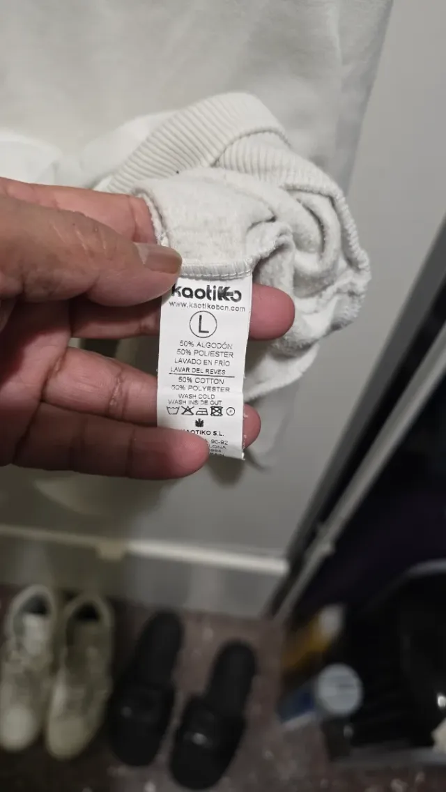 Sudadera con capucha Kaotiko Blanca Talla L Unisex