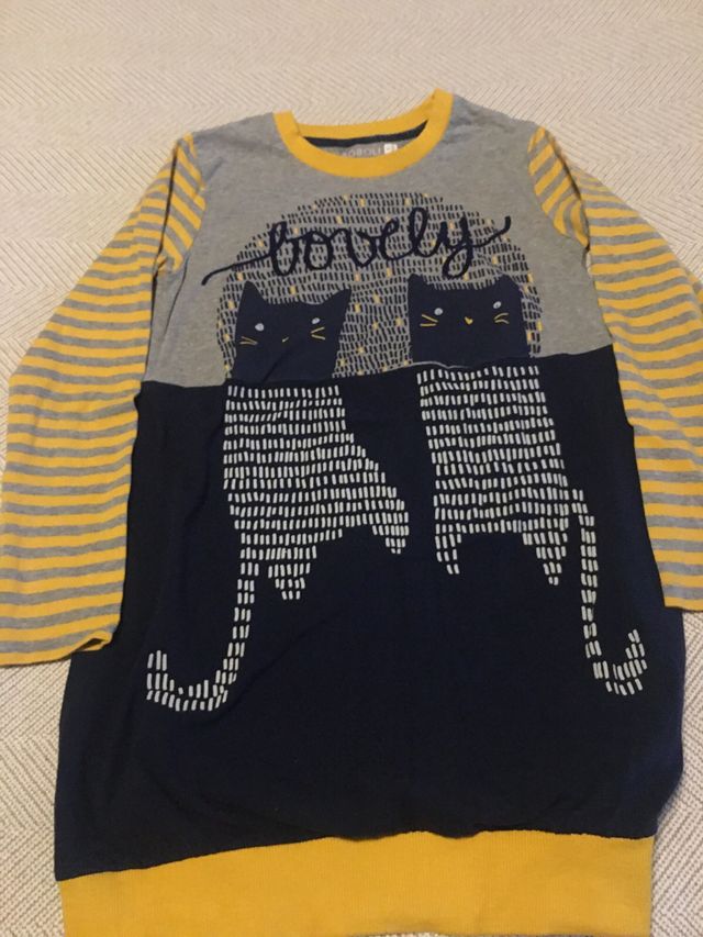 Vestido niña Boboli 10 años gatos