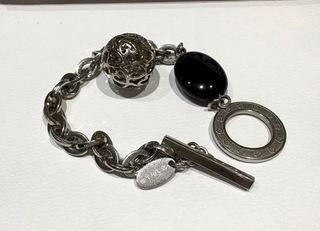 Pulsera Lotus Style Plata y Negro